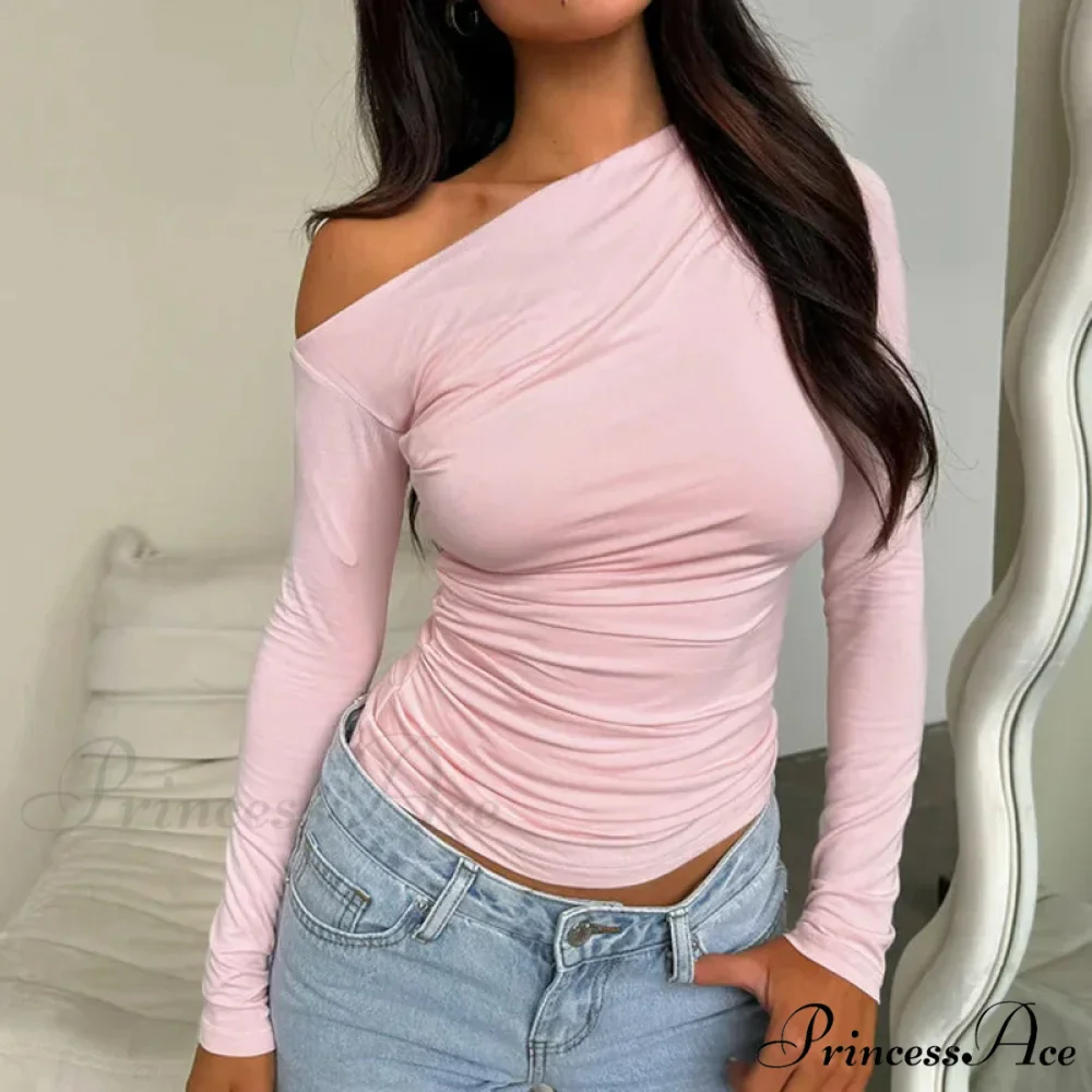 Tailored Style Informal Bateau Neck Off Shoulder Trim Crop Knit Top - Image 4