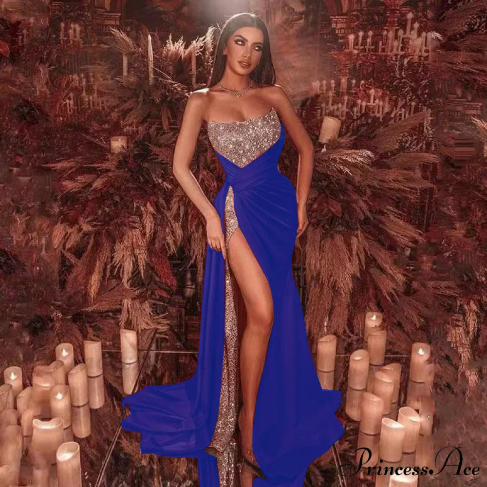 Tall Opening Flower Sparkle Formal Gown - Image 2