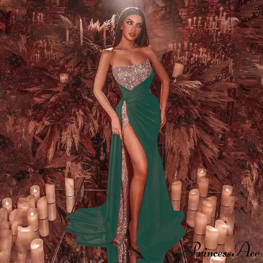 Tall Opening Flower Sparkle Formal Gown - Image 3