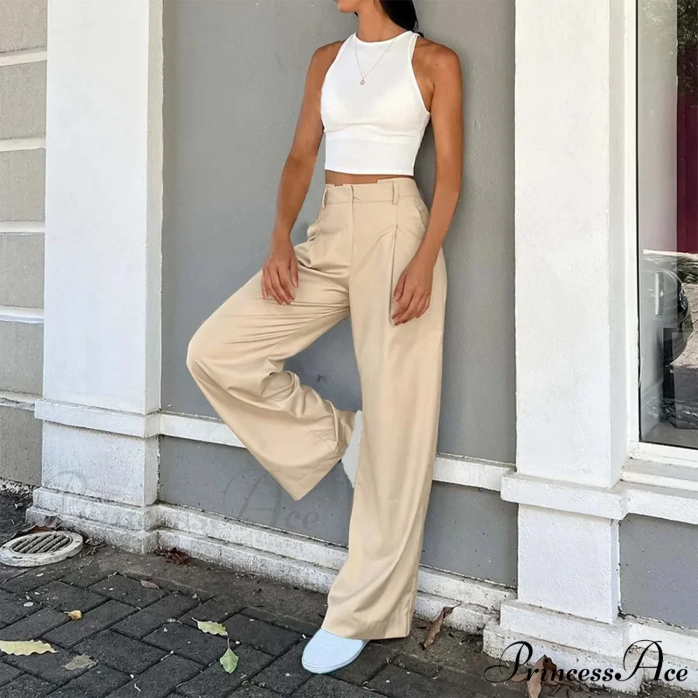 Tall Waist Baggy Fit Cargo Broad Trousers - Image 3