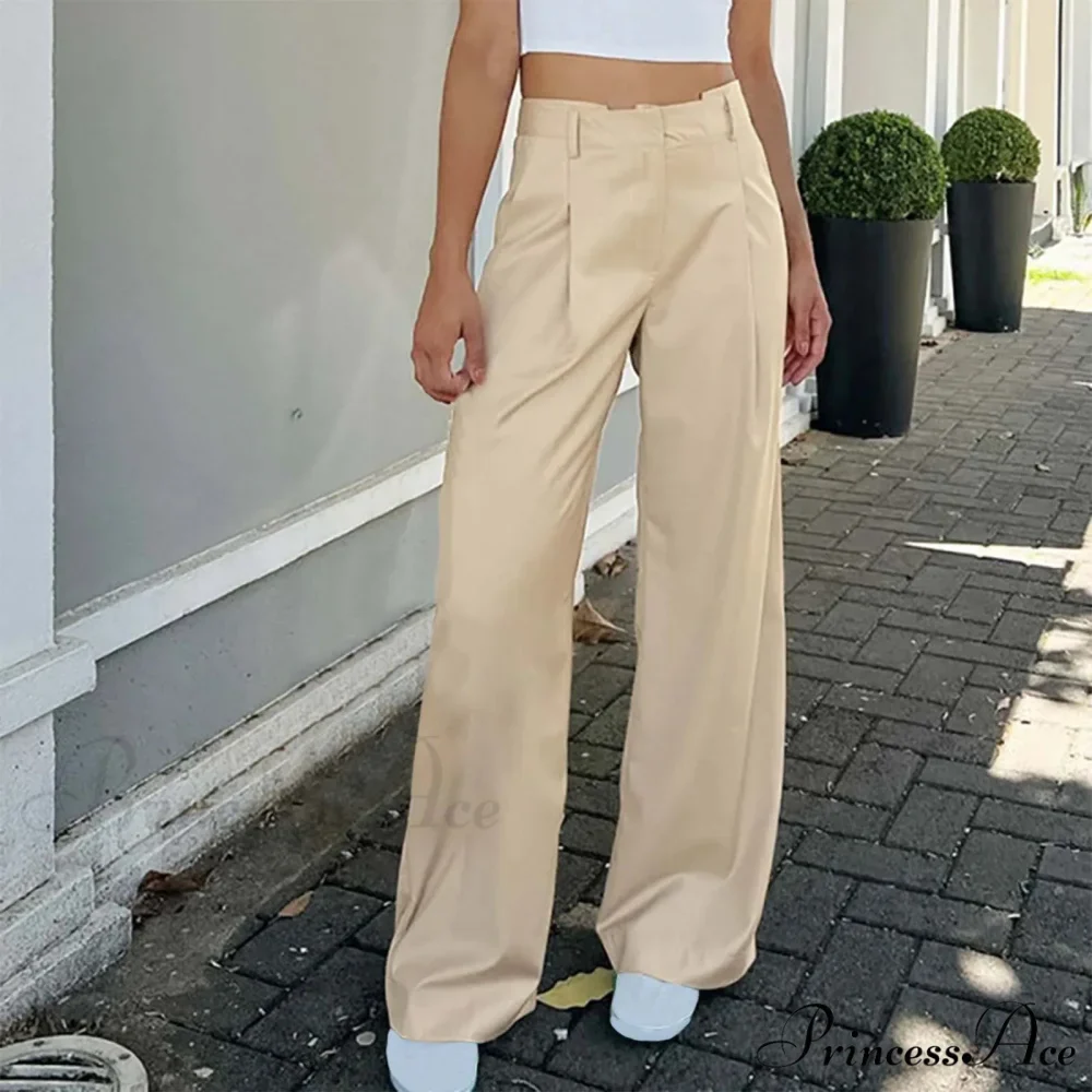 Tall Waist Baggy Fit Cargo Broad Trousers - Image 4