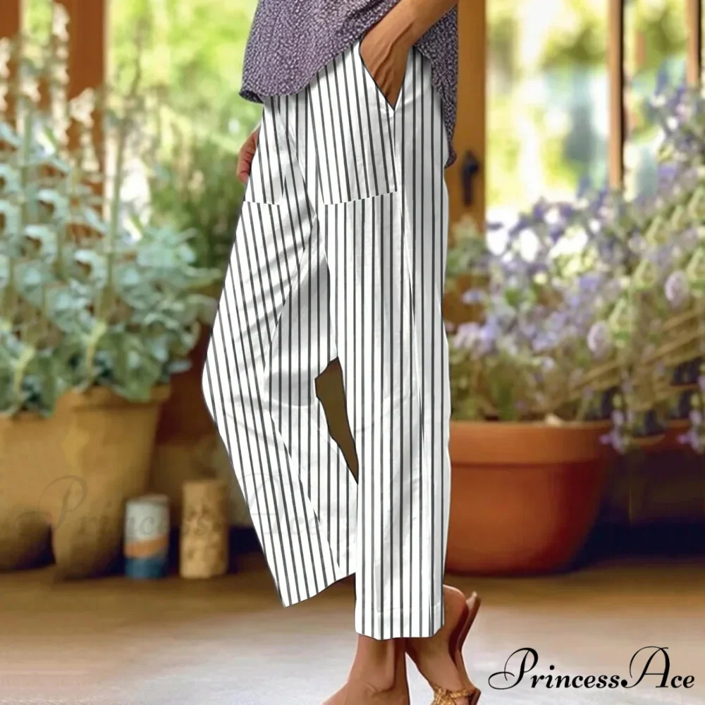 Tall Waist Baggy Fit Straight Trousers - Image 3