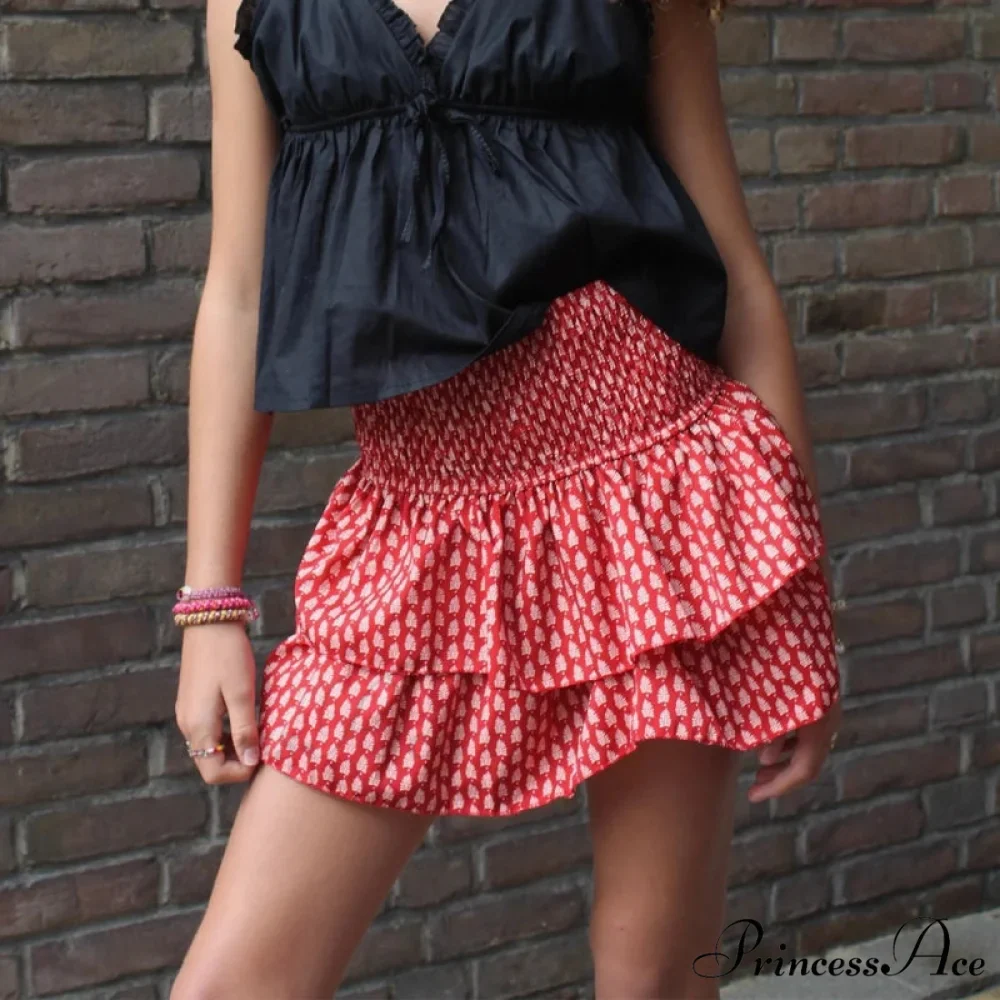 Tall Waist Frilled Country Skirt - Image 7