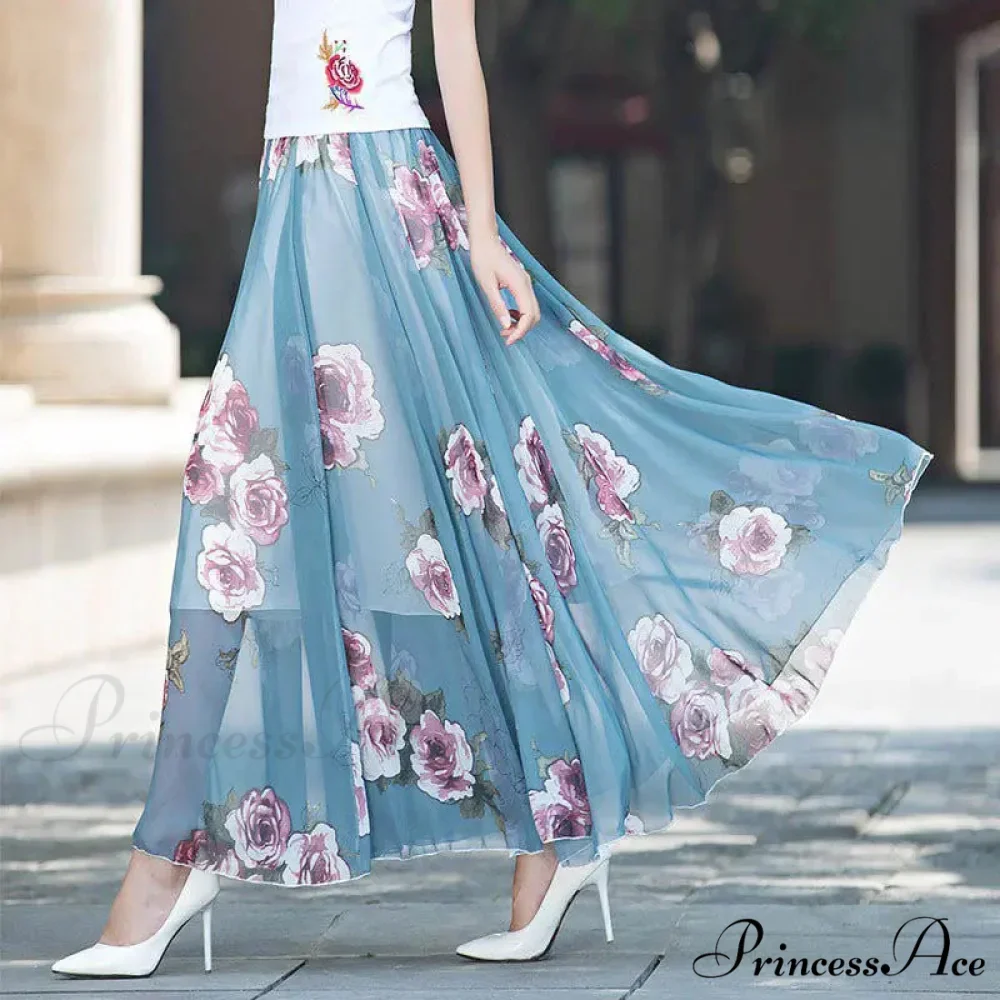 Tall Waist Stretchy Waist Midi Full Long Skirt 2024 - Image 2
