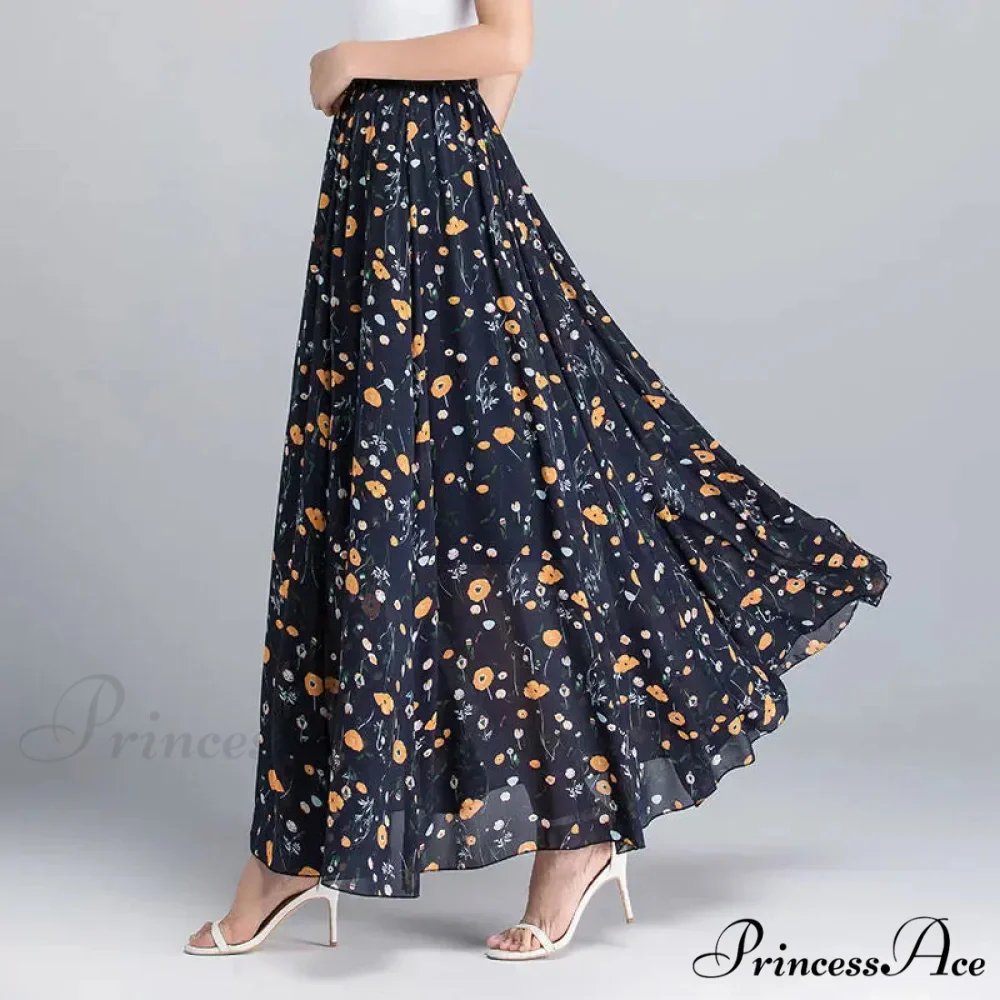 Tall Waist Stretchy Waist Midi Full Long Skirt 2024 - Image 4