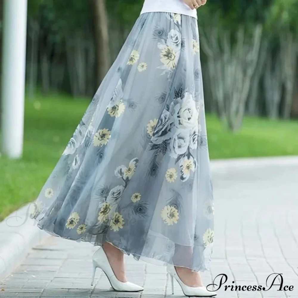 Tall Waist Stretchy Waist Midi Full Long Skirt 2024 - Image 5
