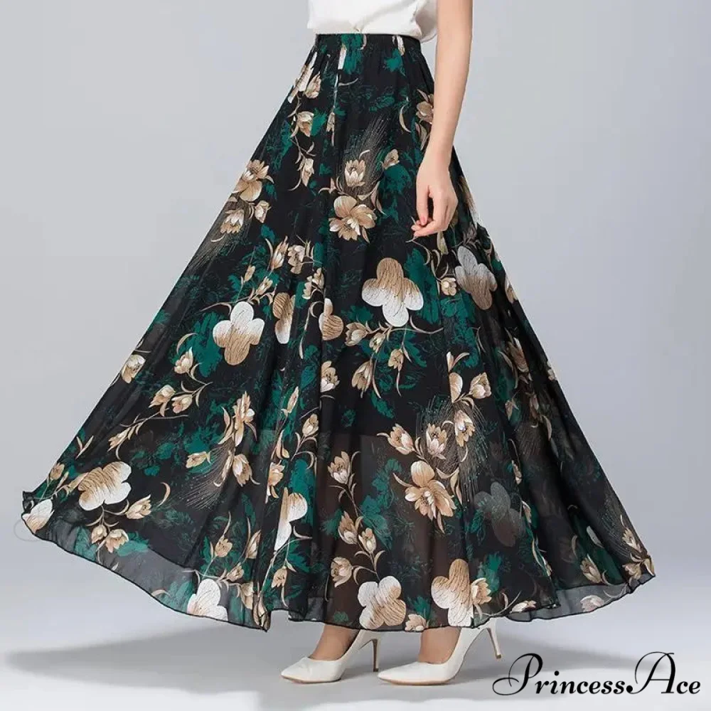 Tall Waist Stretchy Waist Midi Full Long Skirt 2024 - Image 6