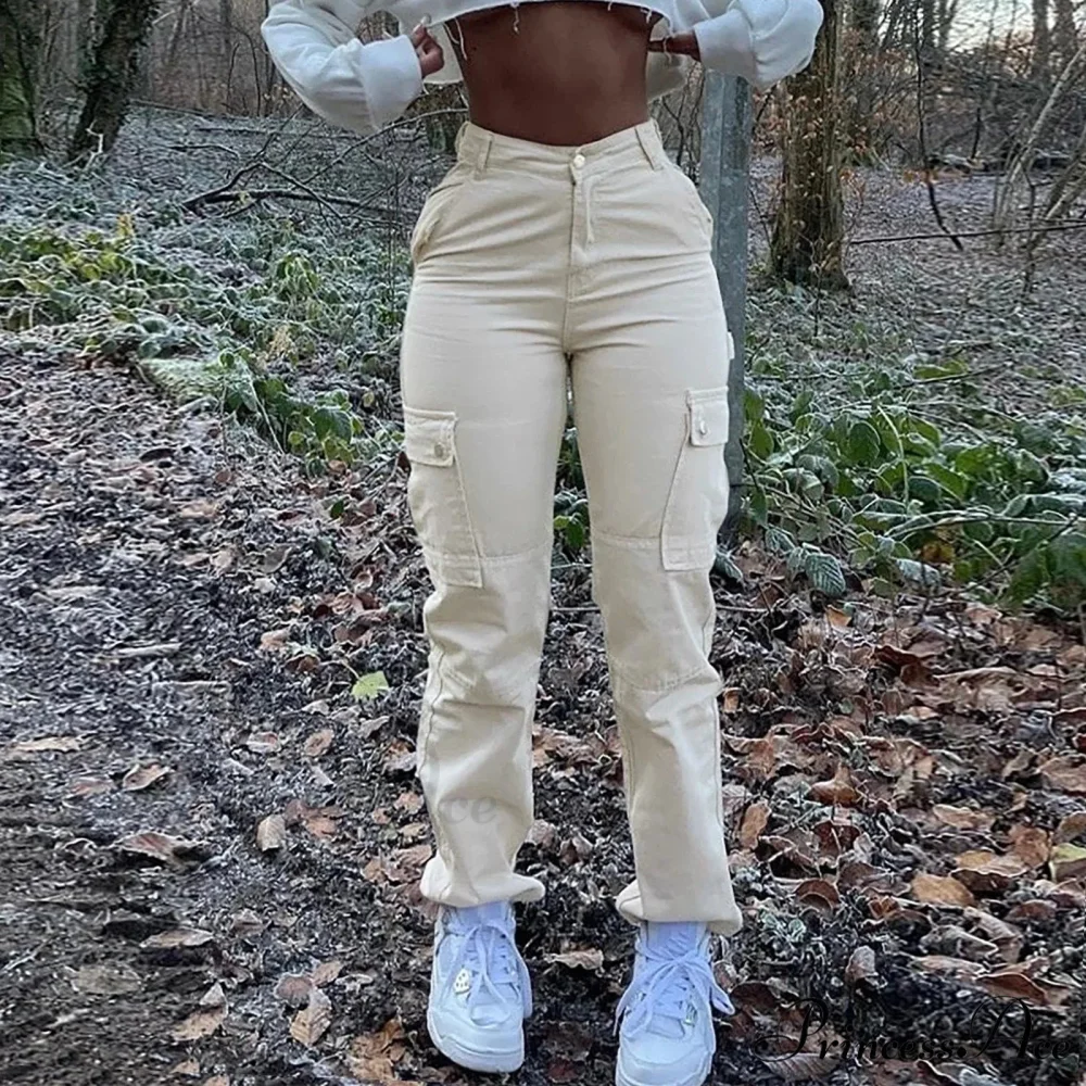 Tall Waist Trim Fit Cargo Trousers - Image 2