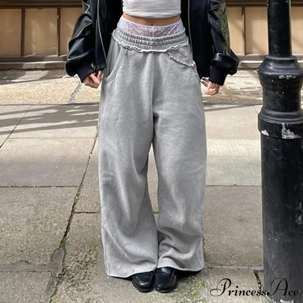 Tall Waisted Billowy Palazzo Trousers - Image 2