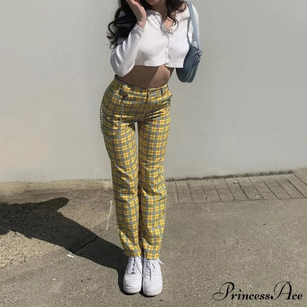 Tall-Waisted Slimming Informal Plaid Fashion Pant - Image 2