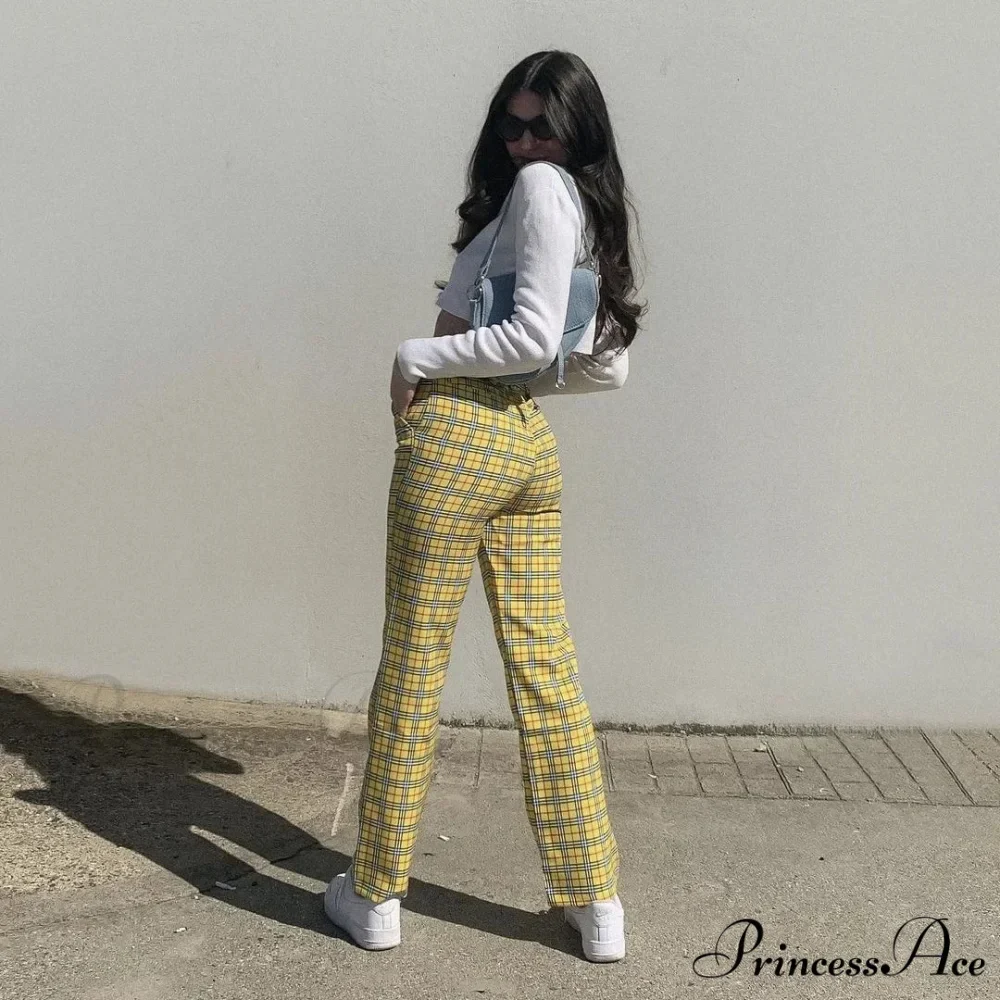 Tall-Waisted Slimming Informal Plaid Fashion Pant - Image 3
