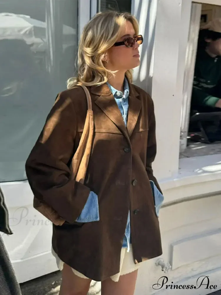Tan Dual Pocket Blazer Brief Jacket - Image 7