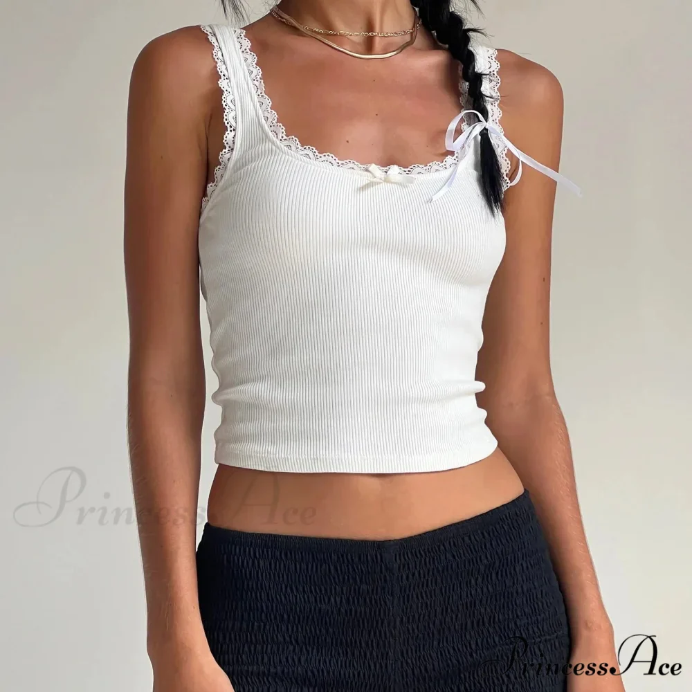 Textured Bowtie Round Neck Crop Top - Image 6