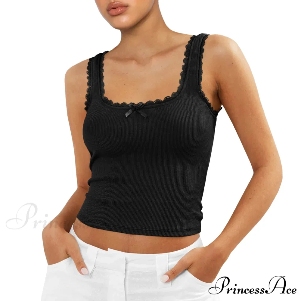 Textured Bowtie Round Neck Crop Top - Image 8