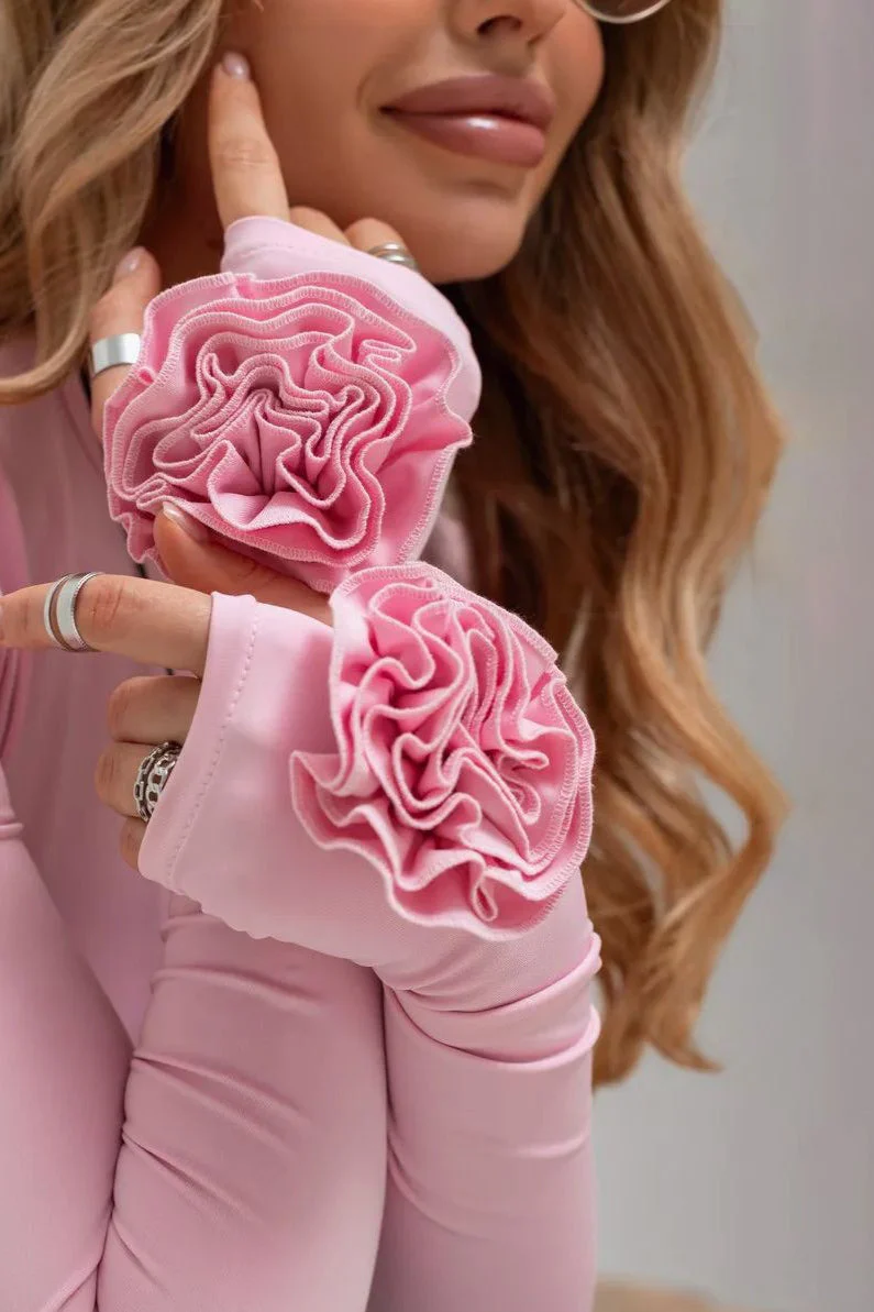 3D Floral Slim-Fit Long Sleeve Tee - Image 5