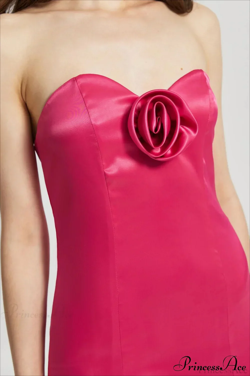 3D Flower Strapless Sexy Bodycon Party Dress - Image 5