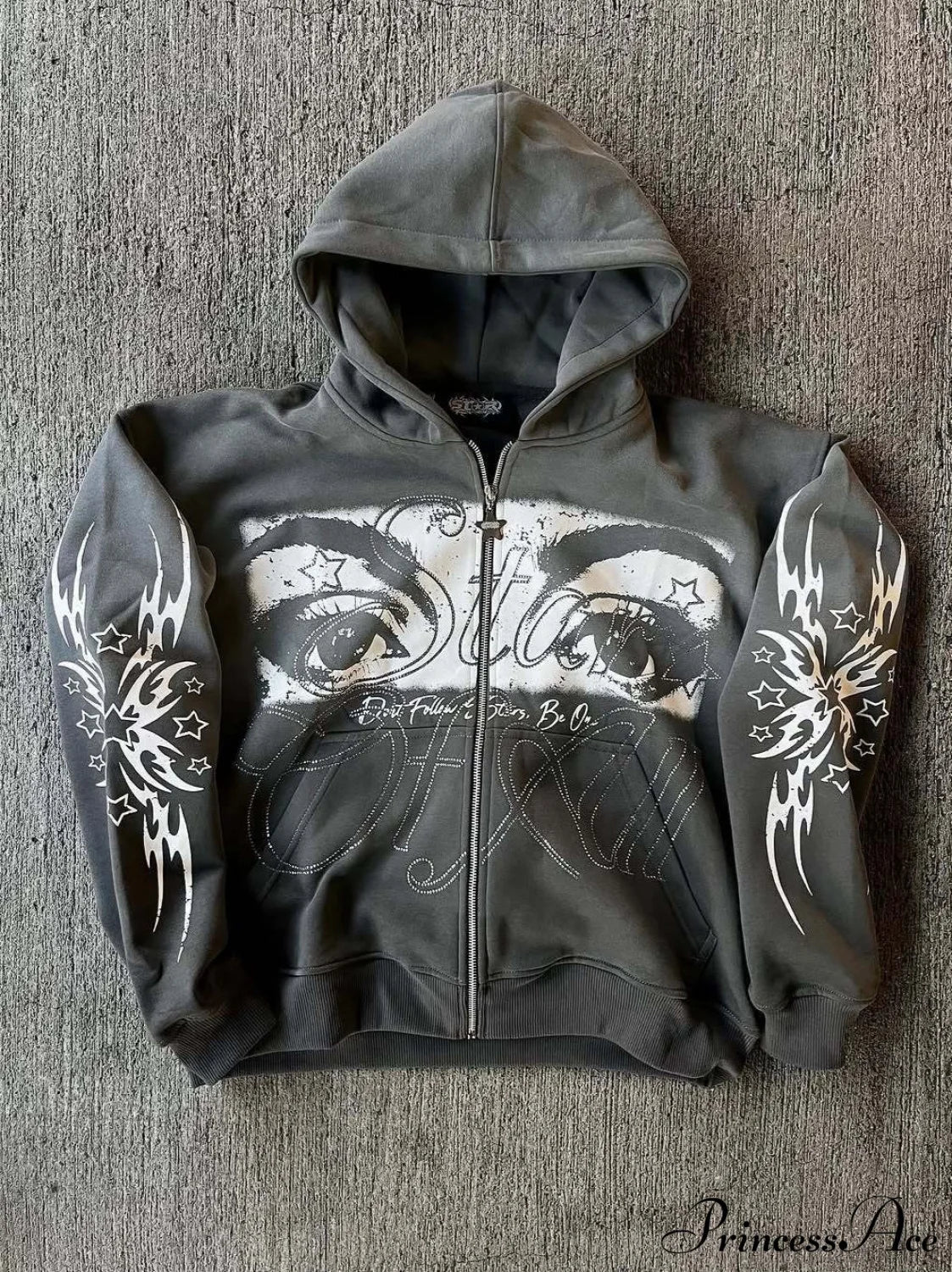 3D Print Vintage  Long Sleeve Zip Hoodie - Image 3
