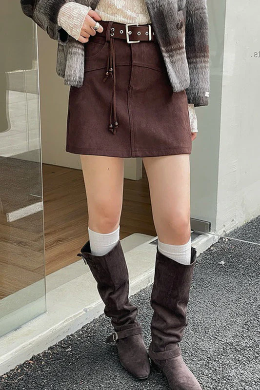 A-Line Mini Tassel Waist Skirt - Image 2
