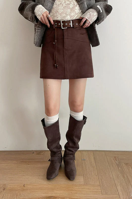 A-Line Mini Tassel Waist Skirt - Image 3