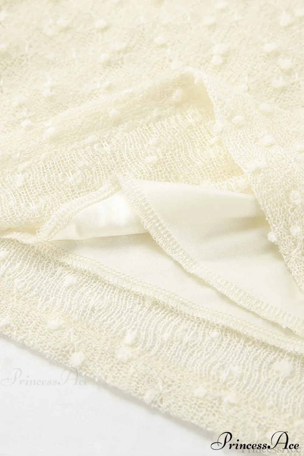 Apricot Off Shoulder Lace Knit Long Sleeve Tee - Image 5