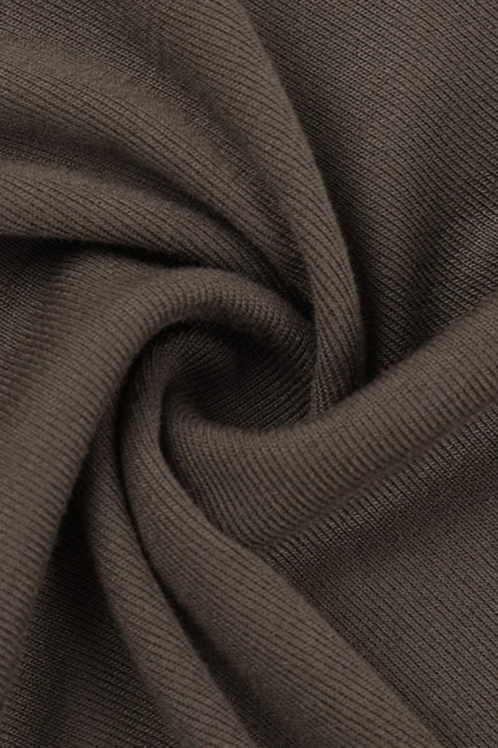 Asymmetric Hem Plain Long Sleeve Tee - Image 4