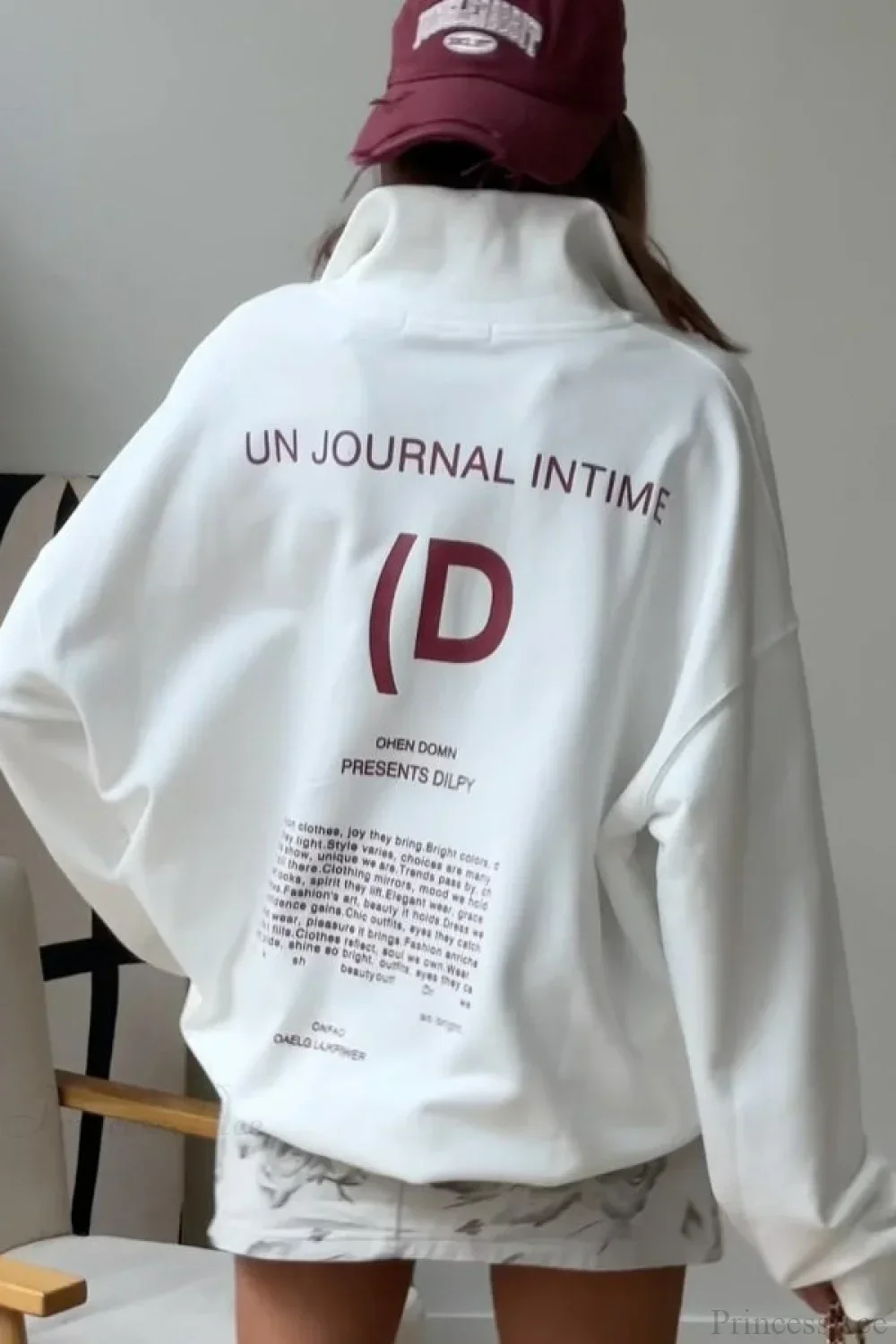 Athletic Color Block Letter Print Casual Sweatshirt - Image 3