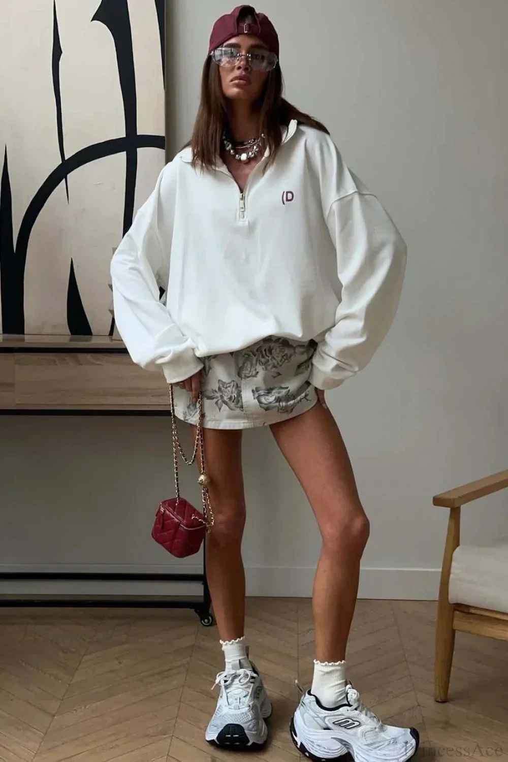 Athletic Color Block Letter Print Casual Sweatshirt - Image 4