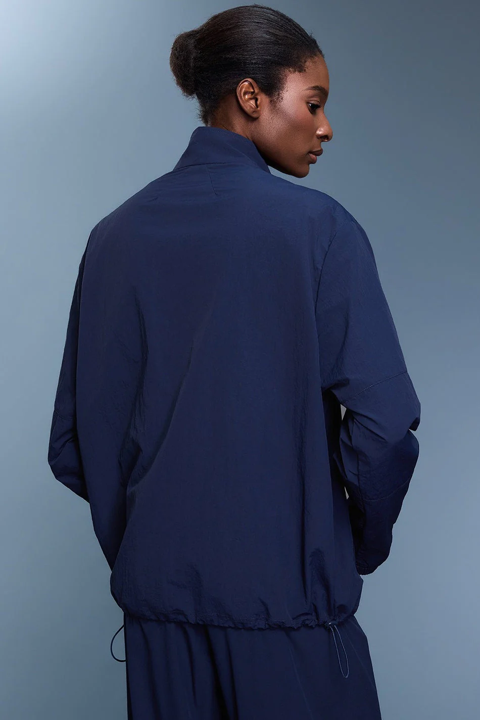 Athletic Half-Zip Solid Loose Sweatshirt - Image 3