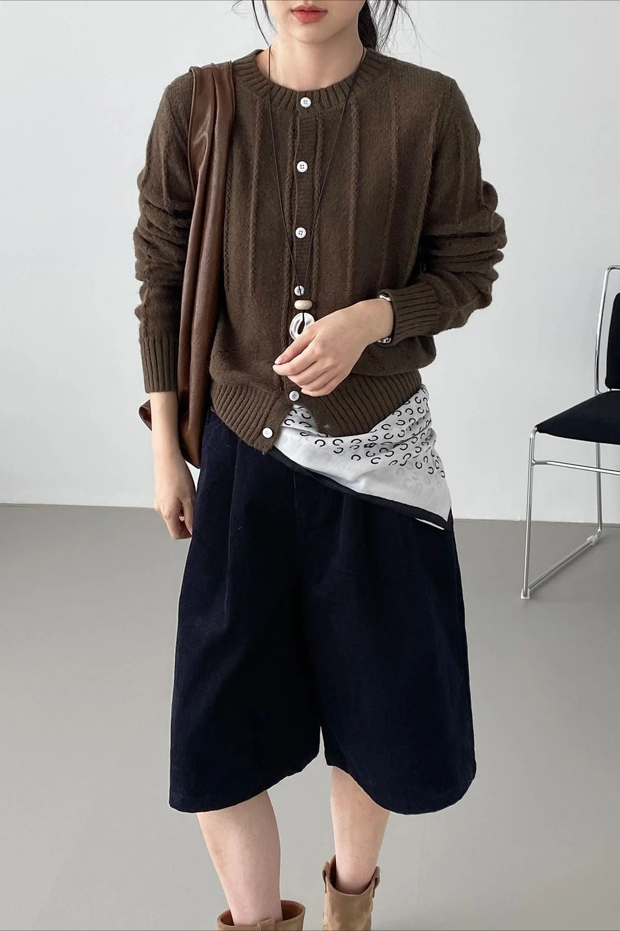 Atmospheric Wool Knit Cardigan - Image 10