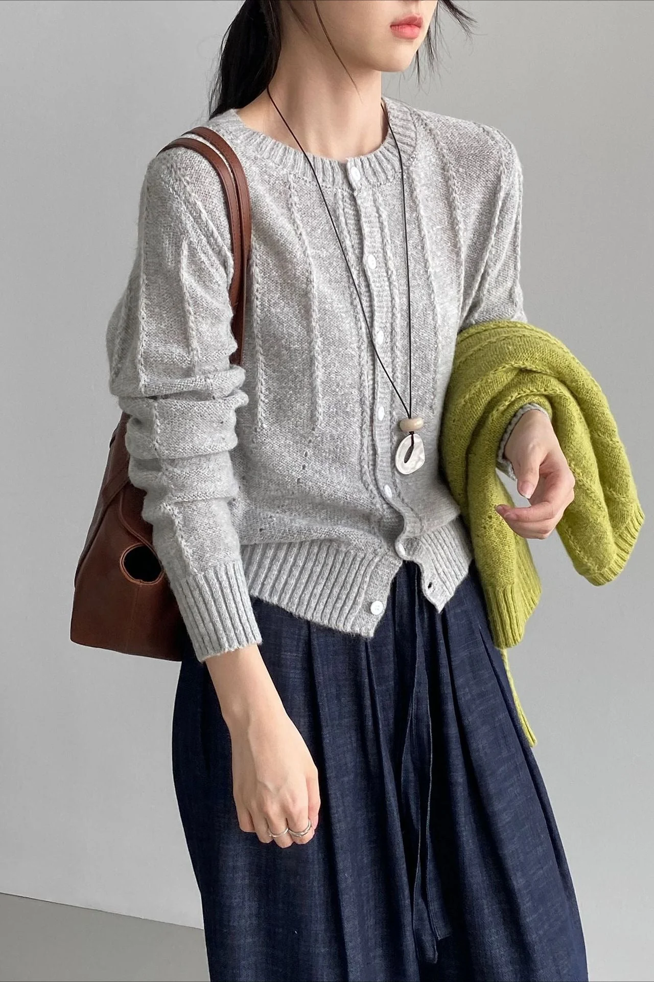 Atmospheric Wool Knit Cardigan - Image 12