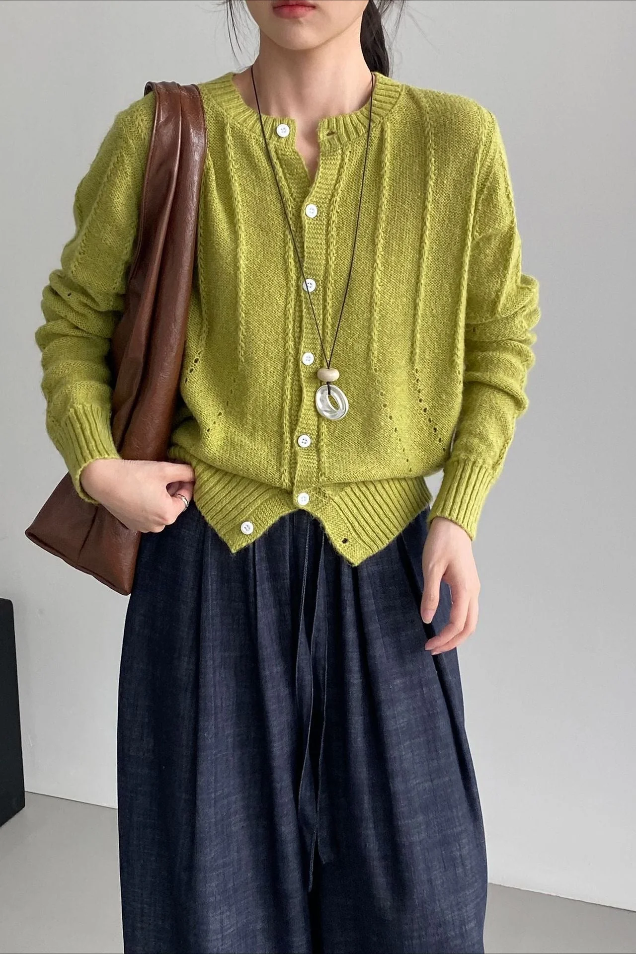 Atmospheric Wool Knit Cardigan - Image 2