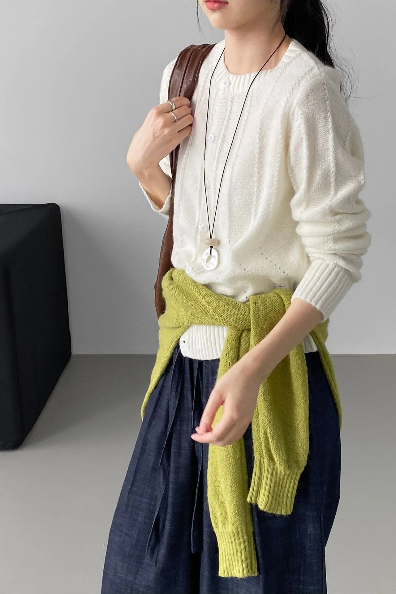 Atmospheric Wool Knit Cardigan - Image 7