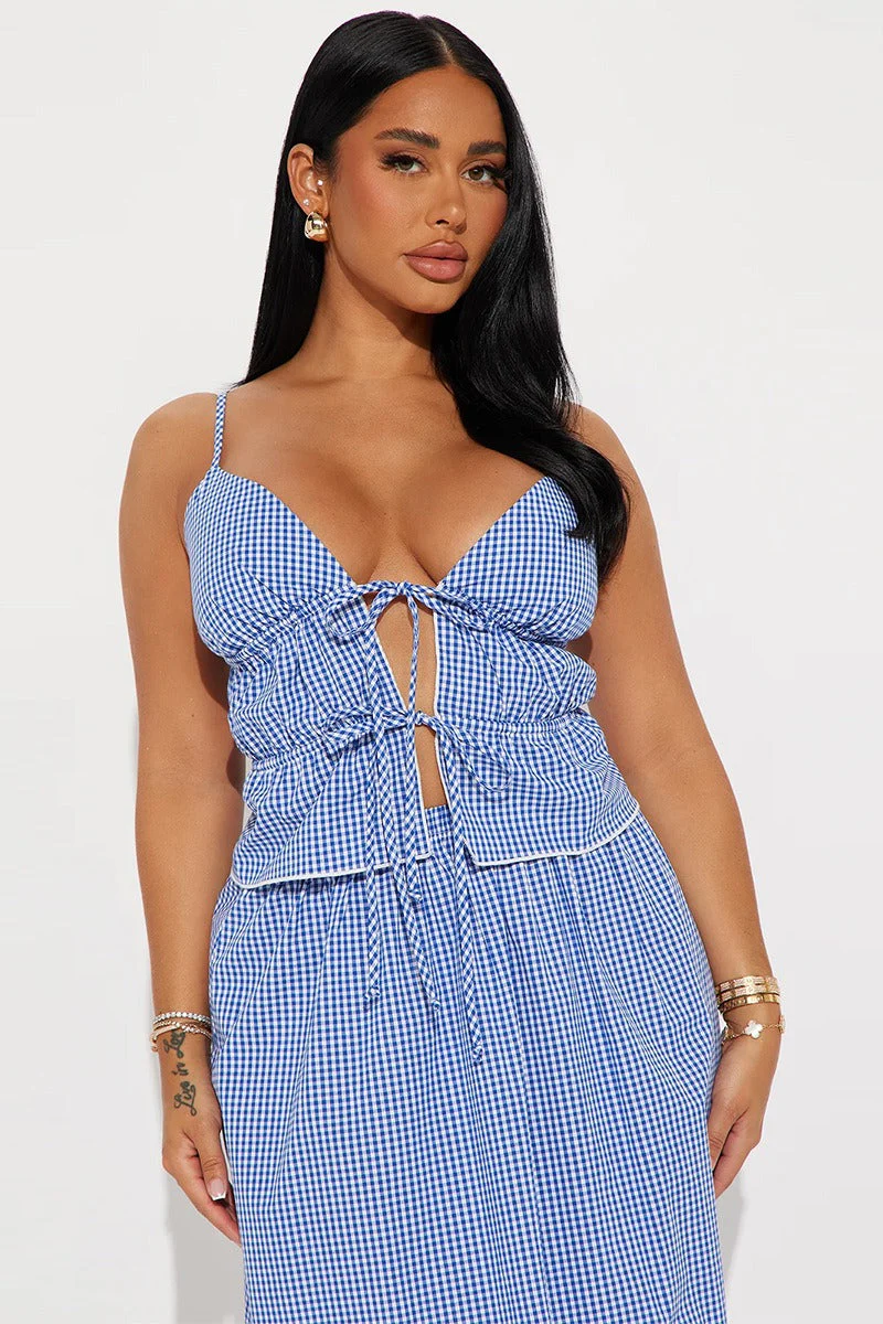 Backless Crop Top Lace - up Bandage Skirt Set - Image 6