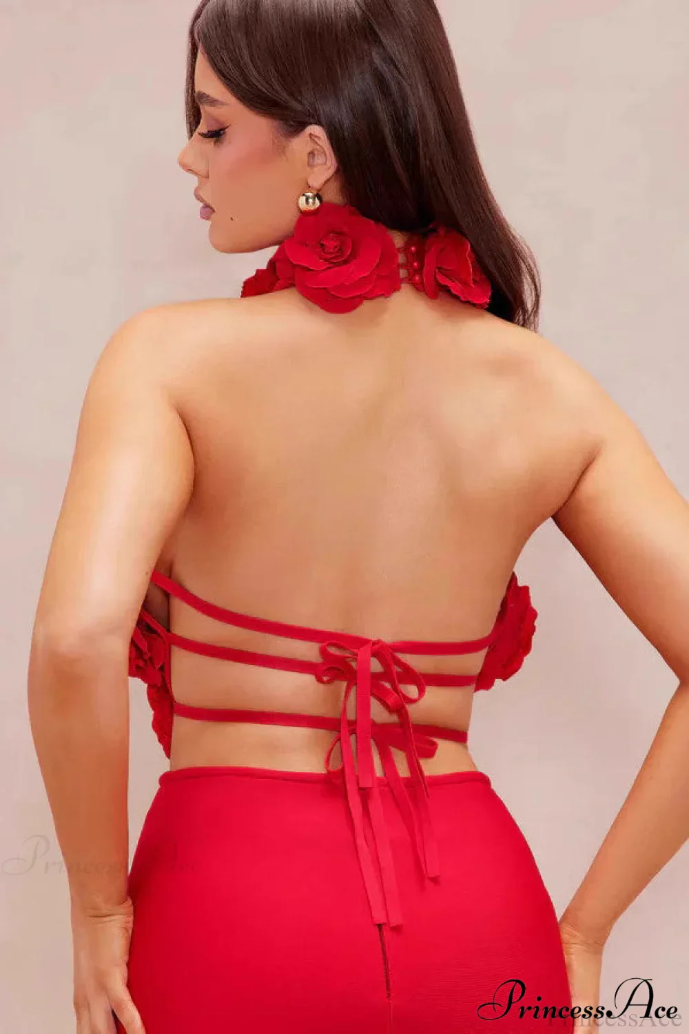 Bandage Halterneck Sexy Maxi Party Dress - Image 2