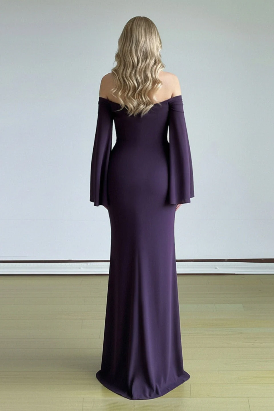 Bell Sleeve Tube Bodycon Prom Dress - Image 4