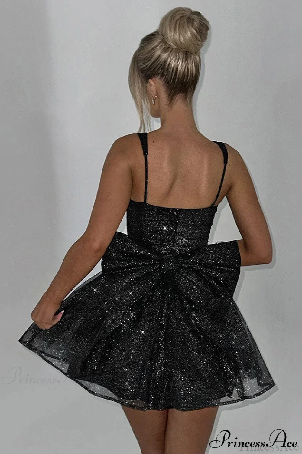 Bodycon Sequined Strapless Bow Party Dress - Image 2