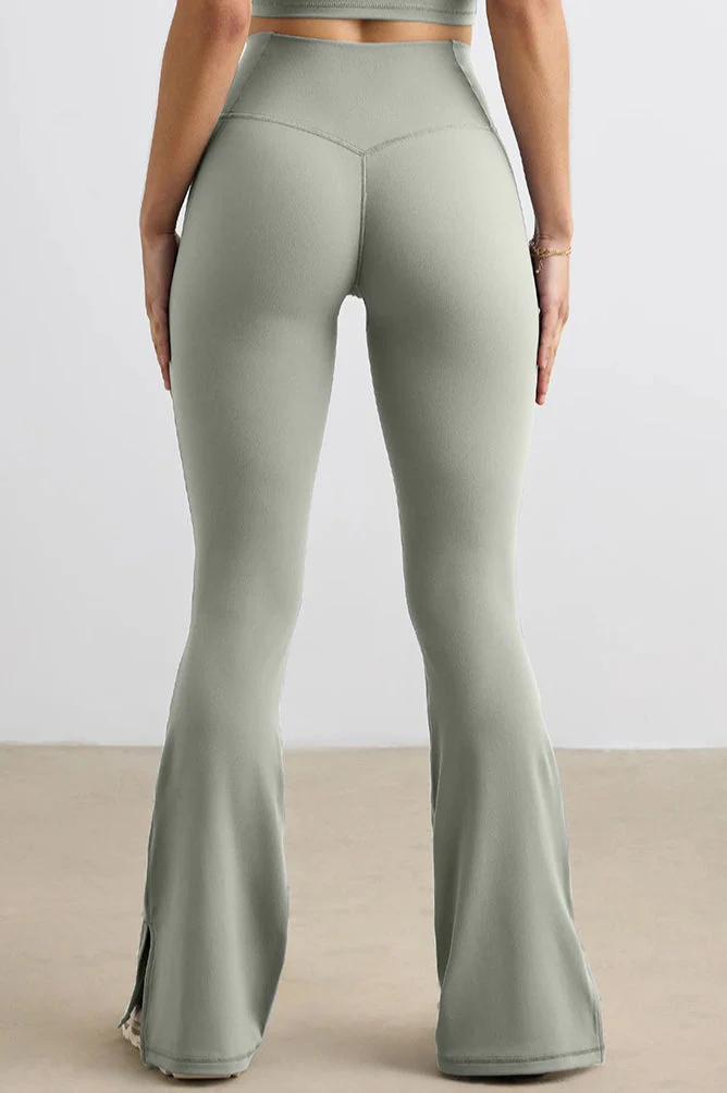 Booty Lifting Wide-Leg Flared Workout Leggings - Image 10