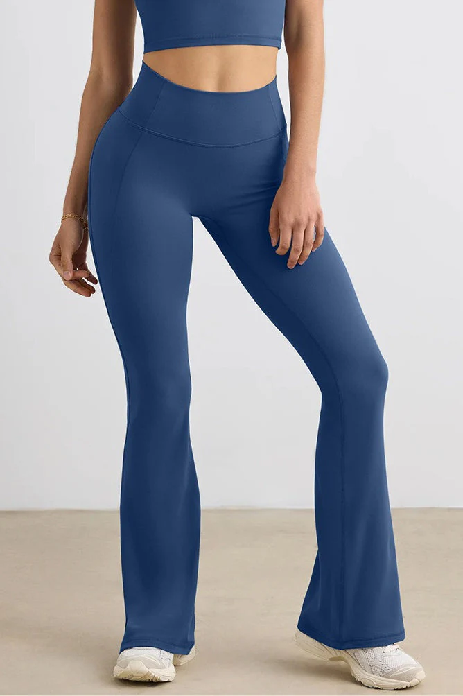 Booty Lifting Wide-Leg Flared Workout Leggings - Image 7