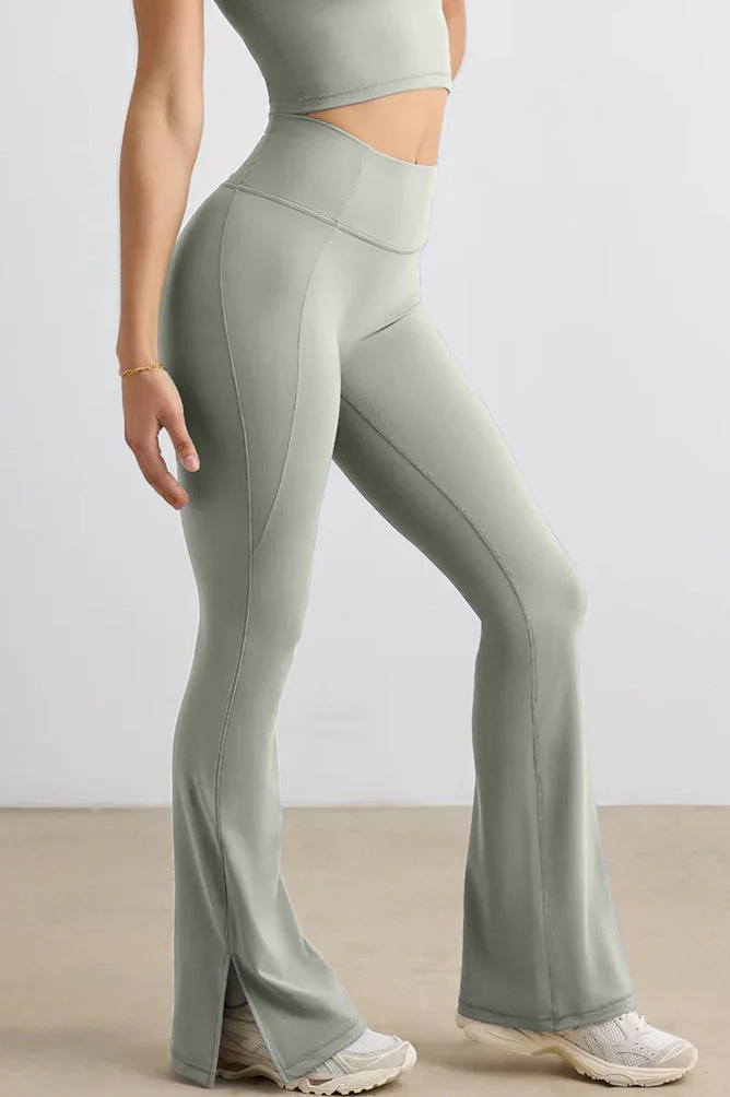 Booty Lifting Wide-Leg Flared Workout Leggings - Image 9