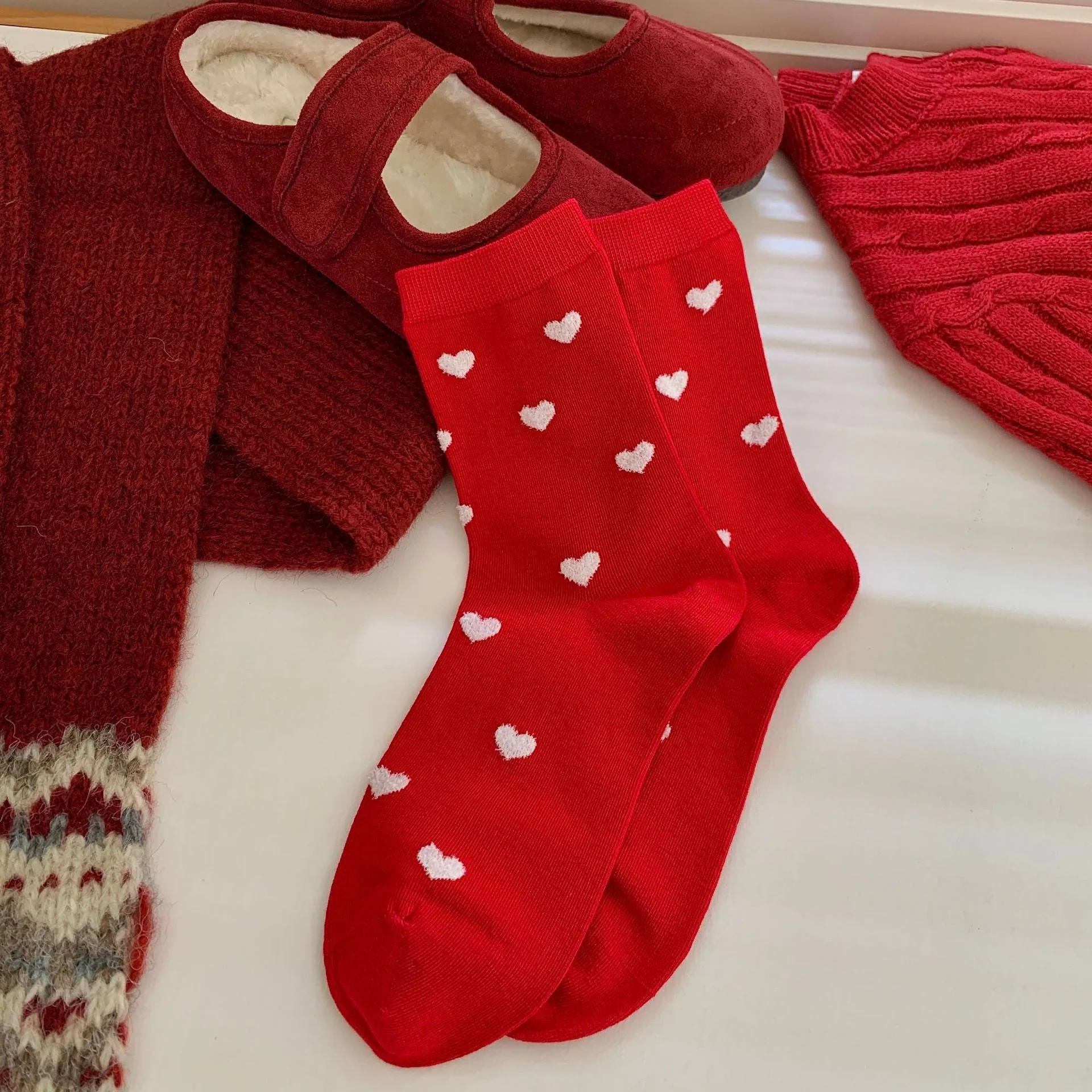 Bow Slouchy Mid-Calf Cute Socks - Image 6