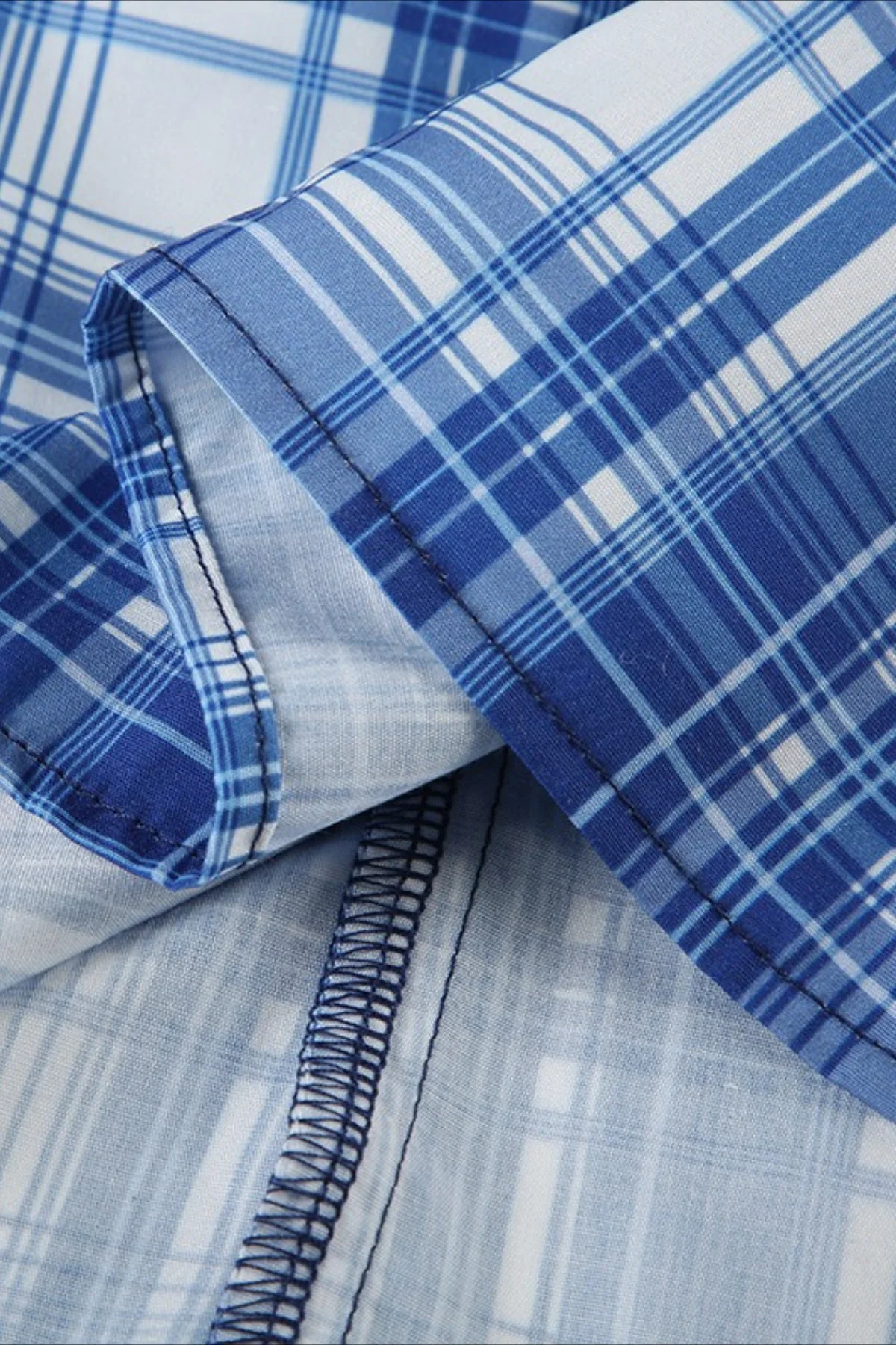 British Plaid Ruffled V Neck Puff Sleeve Blouse - Image 9