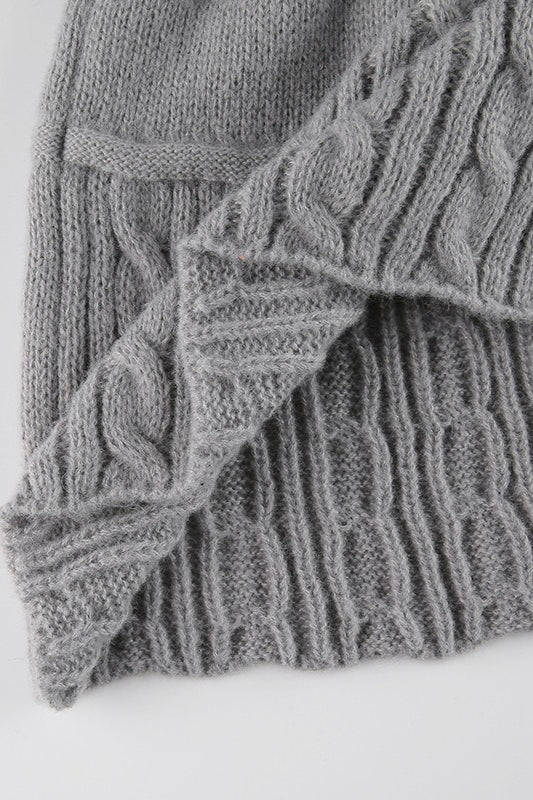 Cable Knit Pom Pom Trim Skirt - Image 8