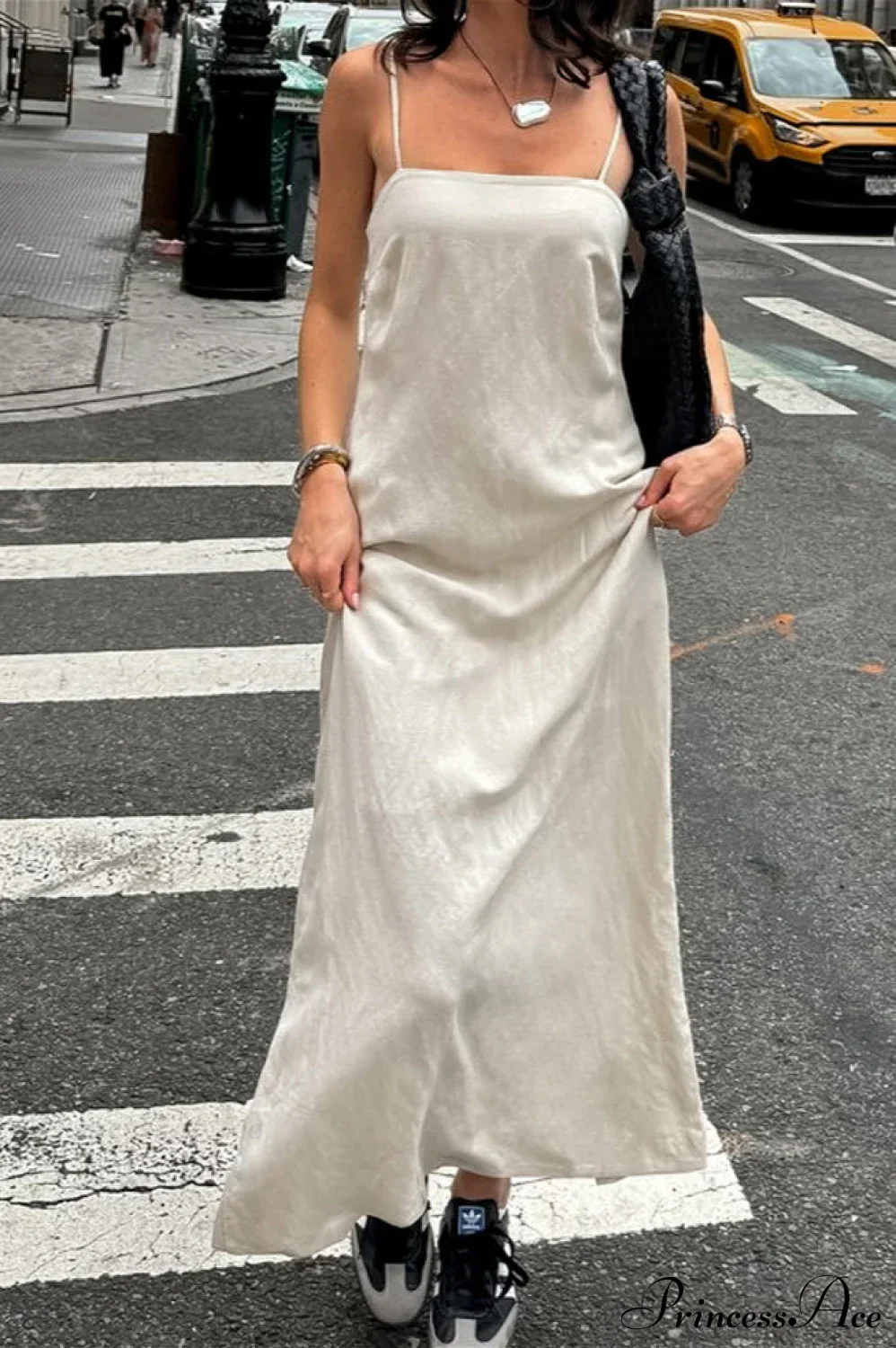 Cami Cotton Linen Loose A Line Maxi Dress - Image 3