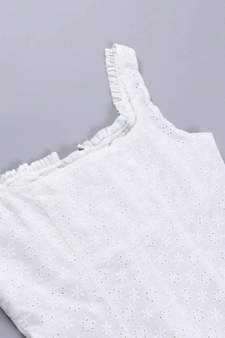 Cami Jacquard Lace Floral Button Tank Top - Image 8