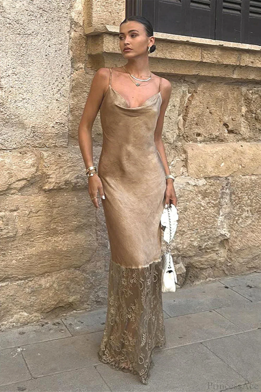 Cami Lace Backless Fitted Maxi Dress - Image 5