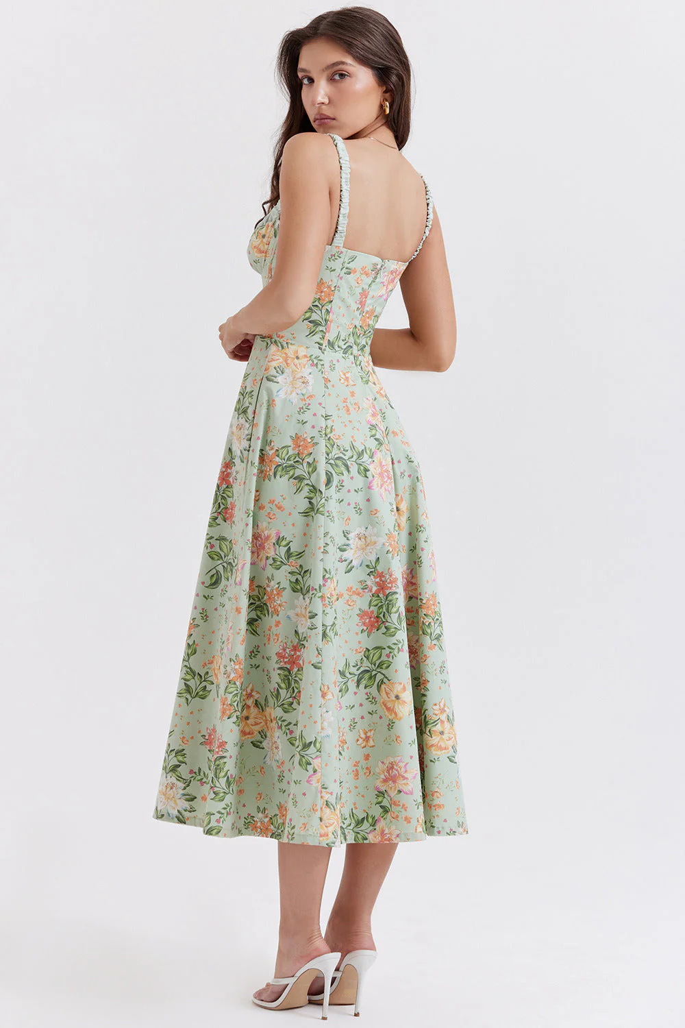 Cami Slit Waist Slim Floral Dress - Image 4