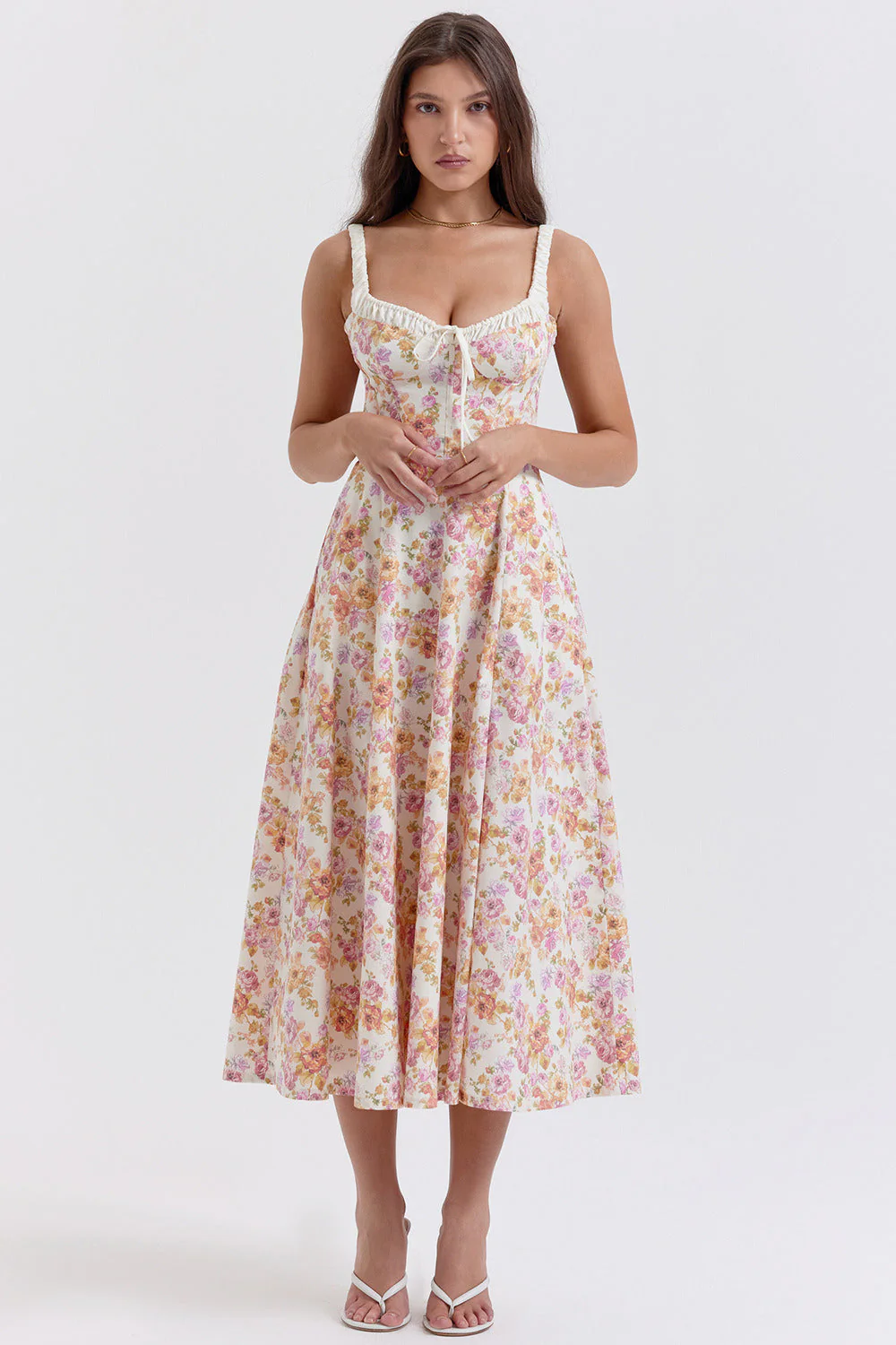 Cami Slit Waist Slim Floral Dress - Image 5