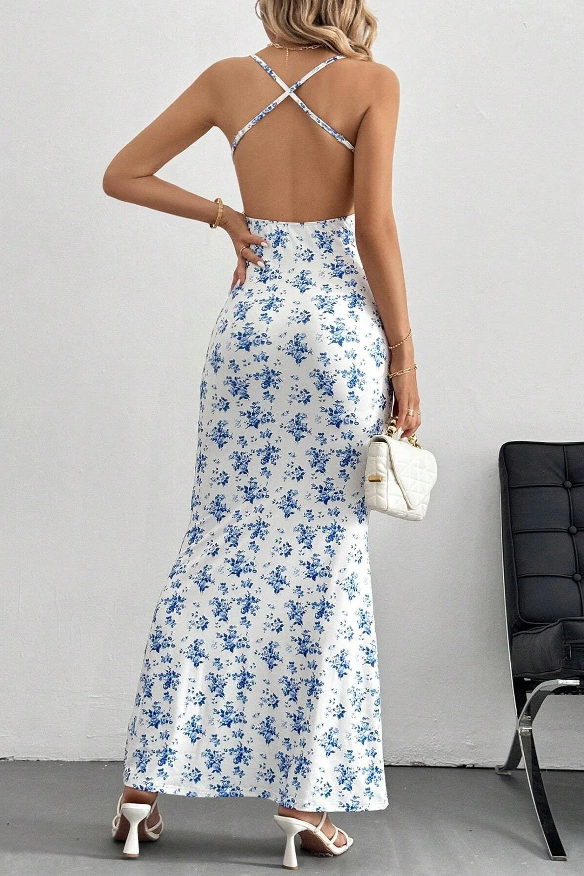Cami Sweet Open Back Floral Dress - Image 4