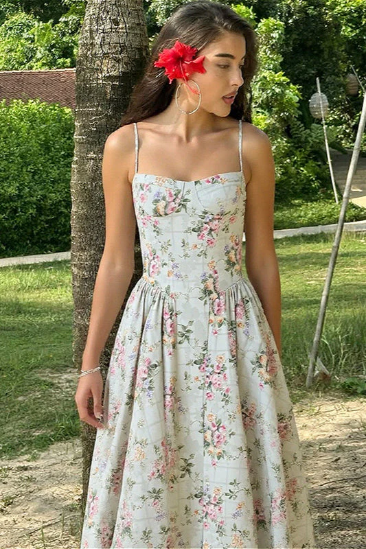 Cami Waist Slim Sexy Versatile Floral Dress - Image 2