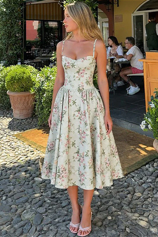 Cami Waist Slim Sexy Versatile Floral Dress - Image 3